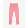 Lk Bennett Womens Pin-rose Aimee Tapered-leg Slim-fit Woven Trousers In Pin-rose