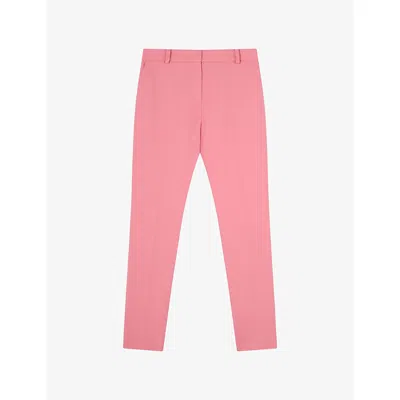 LK BENNETT WOMENS LK BENNETT AIMEE TAPERED-LEG PETITE WOVEN TROUSERS