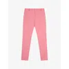 Lk Bennett Womens Pin-rose Aimee Tapered-leg Slim-fit Woven Trousers In Pin-rose