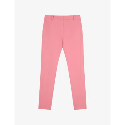 Lk Bennett Womens Pin-rose Aimee Tapered-leg Slim-fit Woven Trousers