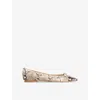 Lk Bennett Blair Pointed Toe Flat In Pri-black/white