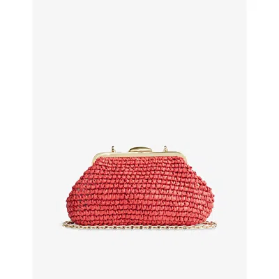 Lk Bennett Womens  Alexa Braided Paper Clutch