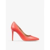 LK BENNETT LK BENNETT WOMEN'S RED-RED FERN HEELED LEATHER COURT SHOES