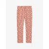 Lk Bennett Womens Red-strawberry Rebecca Blossom-print Woven Trousers