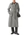 Lk Bennett Wool Alexa Trench Coat In Black