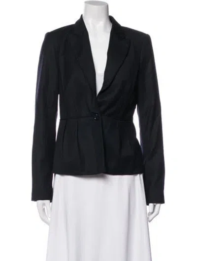 Pre-owned Lk Bennett Wool Blazer In Black