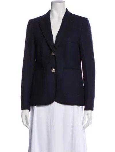 Pre-owned Lk Bennett Wool Blazer In Blue