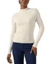 Lk Bennett Womens Cre-cream West Cable-stitch Cotton And Wool-blend Jumper In White