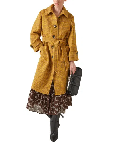 LK BENNETT LK BENNETT WOOL BLYTHE CHECK COAT