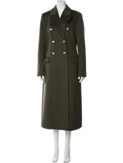 Pre-owned Lk Bennett Wool Coat In Green