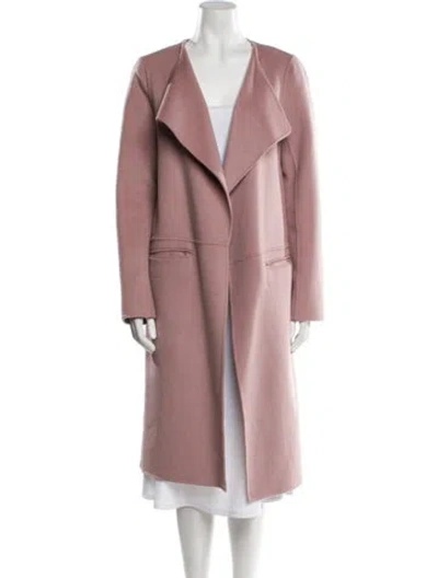 Pre-owned Lk Bennett Wool Coat In Pink