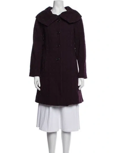Pre-owned Lk Bennett Wool Coat In Purple