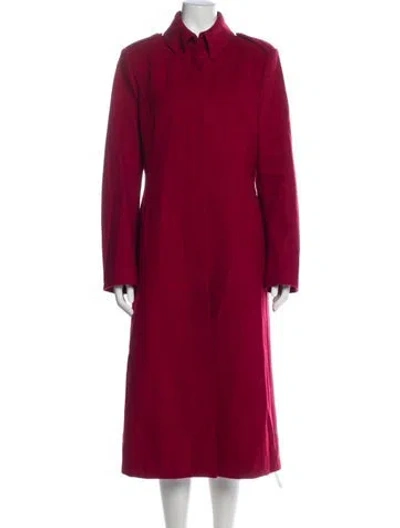 Pre-owned Lk Bennett Wool Coat In Red
