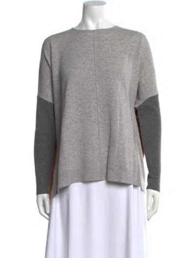 Pre-owned Lk Bennett Wool Crew Neck Sweater In Gray