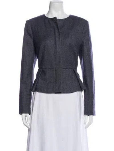 Pre-owned Lk Bennett Wool Evening Jacket In Gray