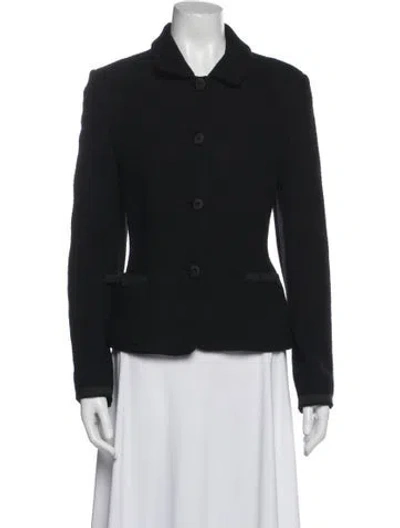 Pre-owned Lk Bennett Wool Jacket In Black