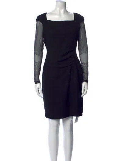 Pre-owned Lk Bennett Wool Knee-length Dress In Black