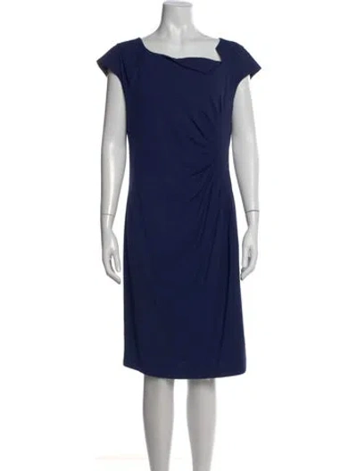 Pre-owned Lk Bennett Wool Knee-length Dress In Blue