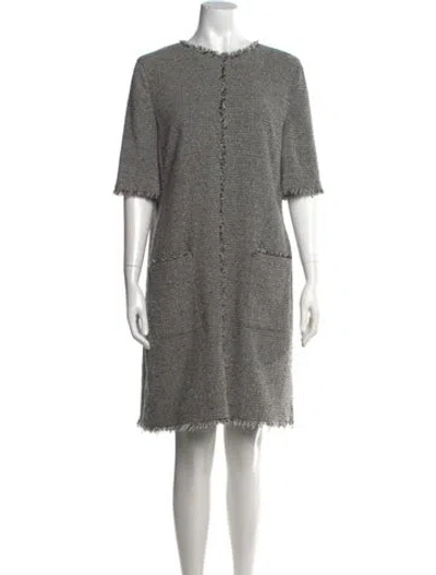 Pre-owned Lk Bennett Wool Knee-length Dress In Gray