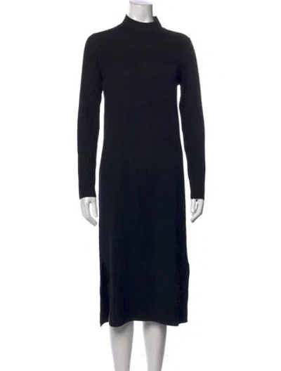Pre-owned Lk Bennett Wool Midi Length Dress In Black