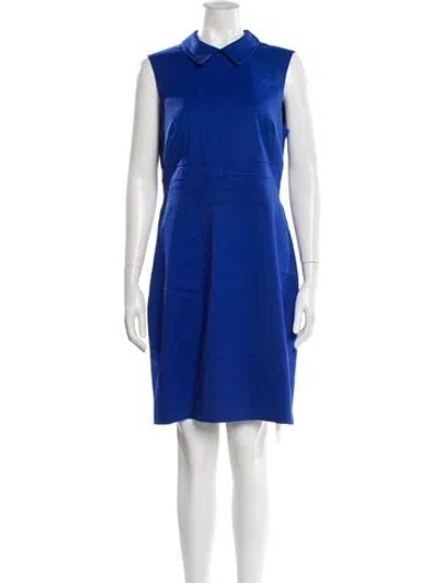 Pre-owned Lk Bennett Wool Mini Dress In Blue