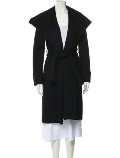 Pre-owned Lk Bennett Wool Trench Coat In Black