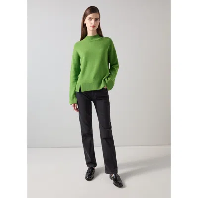 Lk Bennett Zoe Merino Blend Jumper In Green
