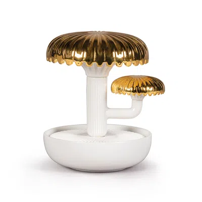 Lladrò Boletus 2 Night Approaches Diffuser In Gold And White