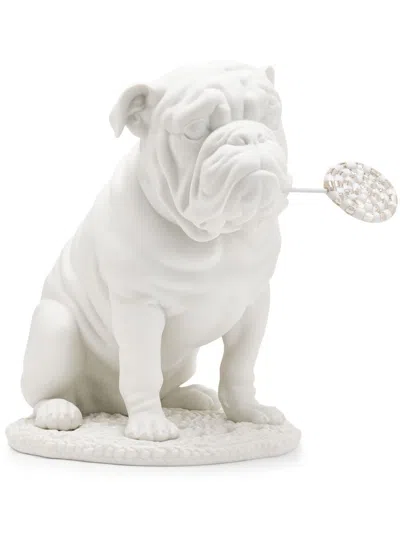 Lladrò Bulldog Porcelain Figurine In White