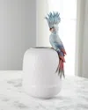 Lladrò Cockatoo Vase In Blue/white