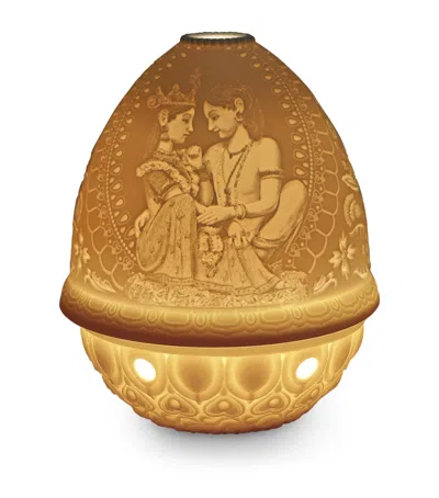 Lladrò Divine Love Lithophane Lamp In Brown