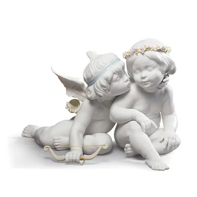 Lladrò Eros And Psyche Sculpture In Multi
