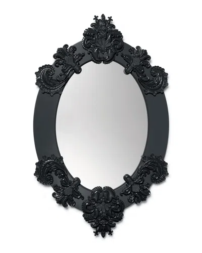 Lladrò Framed Oval Mirror In Black