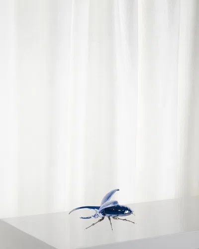 Lladrò Hercules Beetle Figurine In Blue