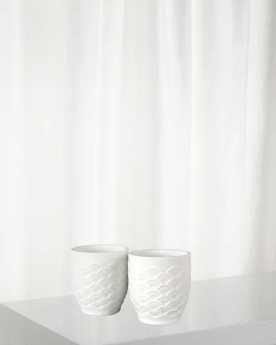 Lladrò Koi Sake Cups In White