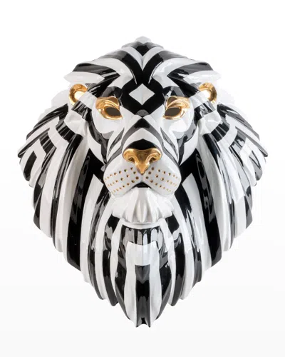 Lladrò Lion Mask In Black Gold