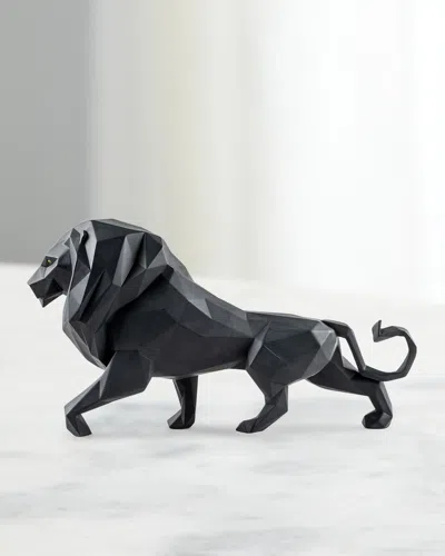Lladrò Lion Sculpture In Black