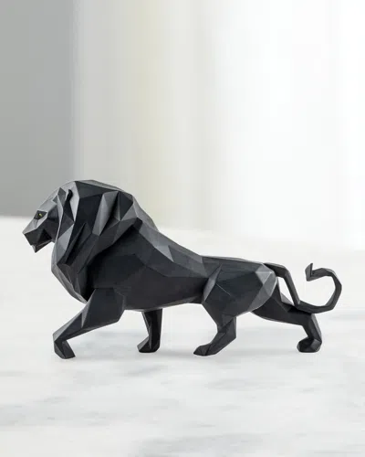 Lladrò Leone Sculpture In Black