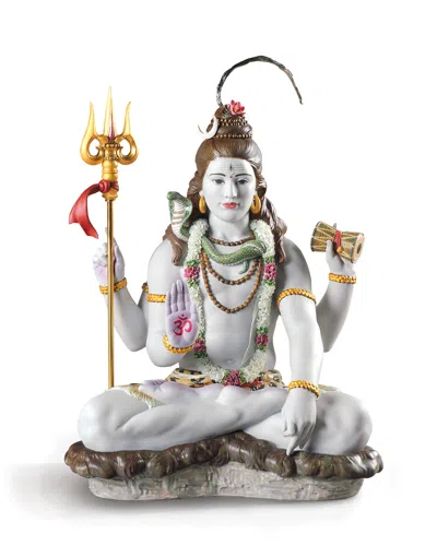 Lladrò Lord Shiva Figurine In Blue