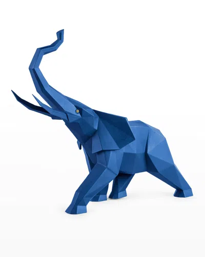 Lladrò Origami Elephant In Blue