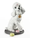 Lladrò Poodle With Mochis Figurine In Multi