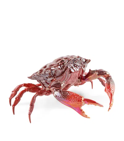 Lladrò Porcelain Crab Sculpture In Red