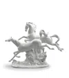 Lladrò Horses Motif Statue 30cm In White