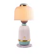 Lladrò Porcelain Kokeshi Lamp In Pink