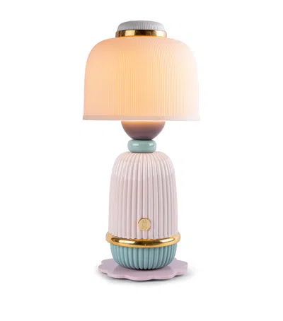 Lladrò Porcelain Kokeshi Lamp In Pink