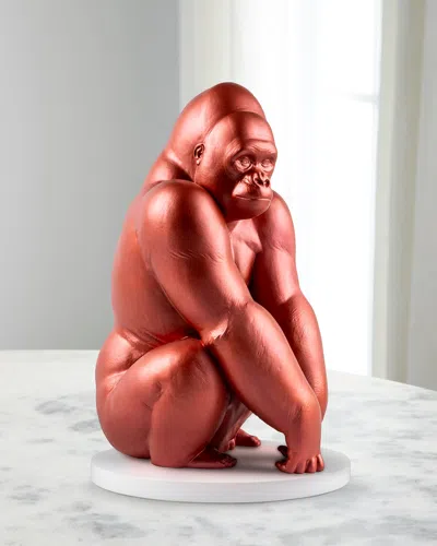 Lladrò Red Gorilla Sculpture
