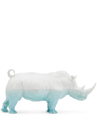 Lladrò Rhino Porcelain Sculpture In White