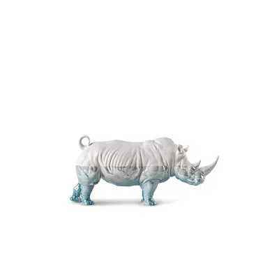 Lladrò Rinoceronte Sculpture In White
