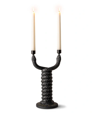Lladrò Snakes Candleholder In Black