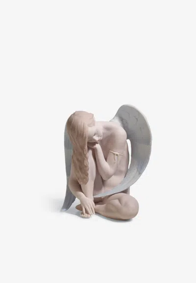 Lladrò Wonderful Angel Porcelain Figurine In Beige